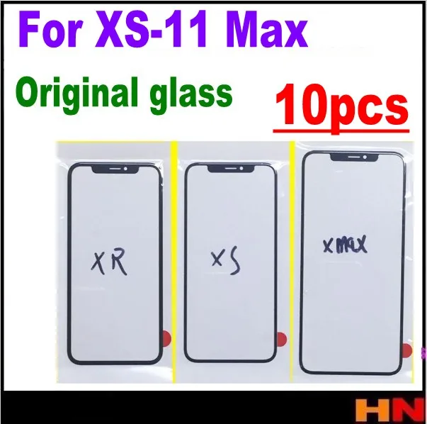 10 шт. для iPhone 11 pro max X XS XR MAX стекло ЖК сенсорный объектив Ремонт внешнего стекла Замена только стекло