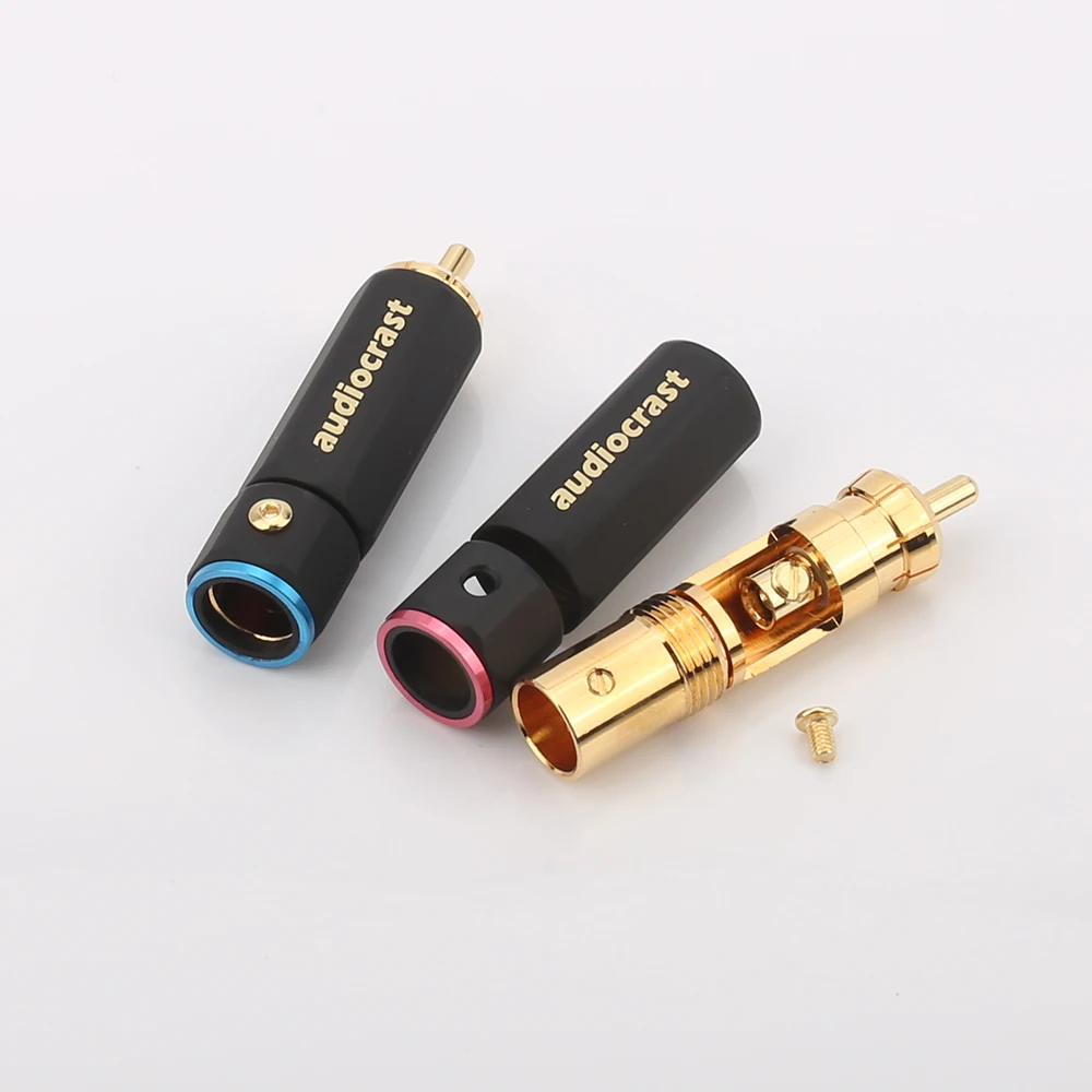 10pcs RCA plug PR-109 gold plated lock signal line connector | Электроника