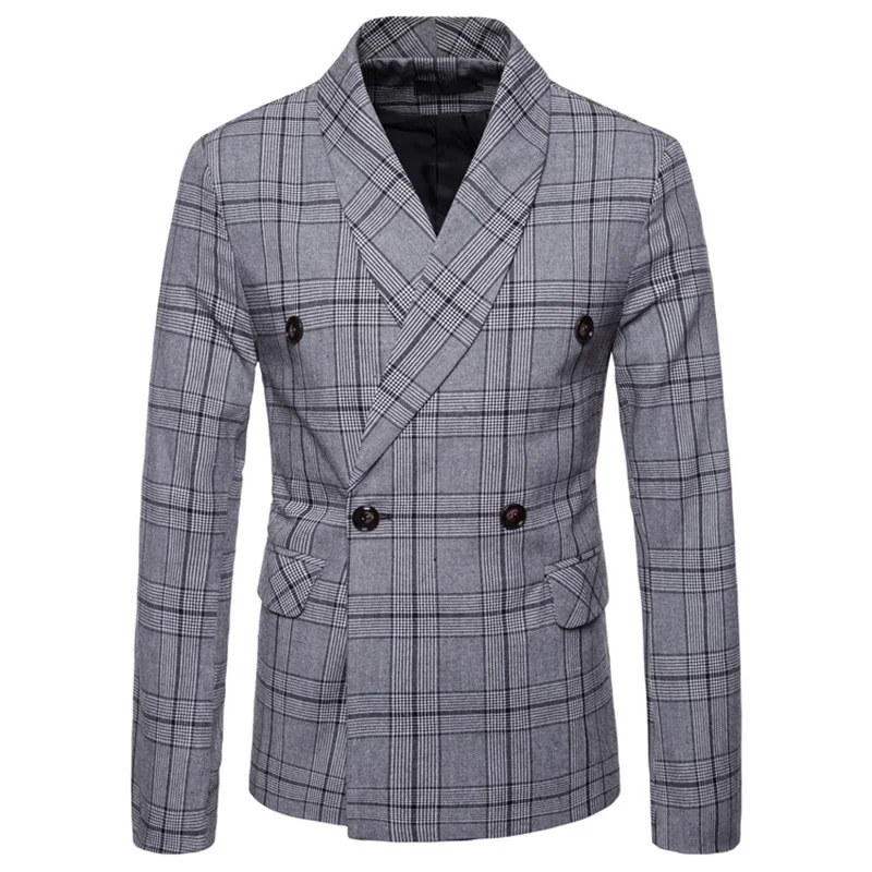 

Men Blazers and Jackets New Design Double Breasted Slim Fit Blazers Business Casual Men Suit Jackets tenis masculino