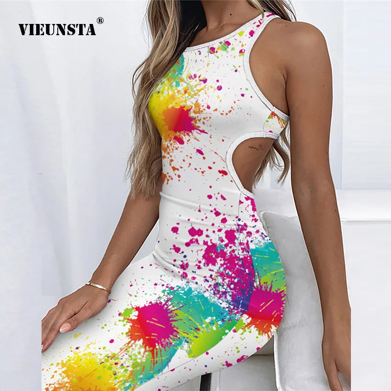 Облегающее модное женское платье для вечерние облегающее с круглым вырезом