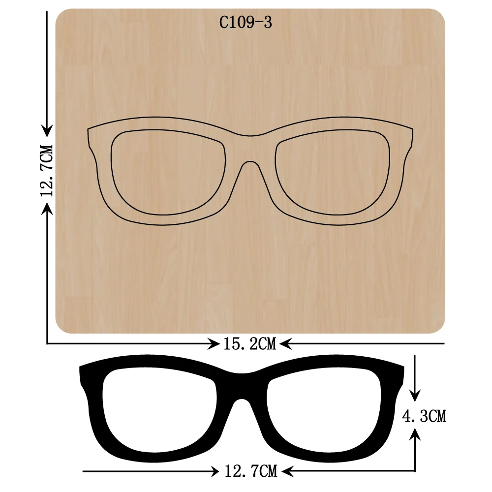 Новые очки карты деревянные штампы скрапбукинга C-109-3 резки | Дом и сад