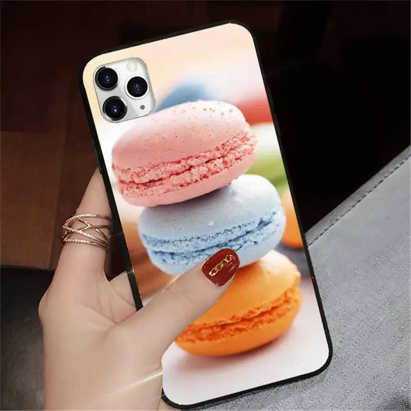 

Dessert ice cream Macaron Food Phone Case for iPhone 11 12 pro XS MAX 8 7 6 6S Plus X 5S SE 2020 XR luxury design cover coque