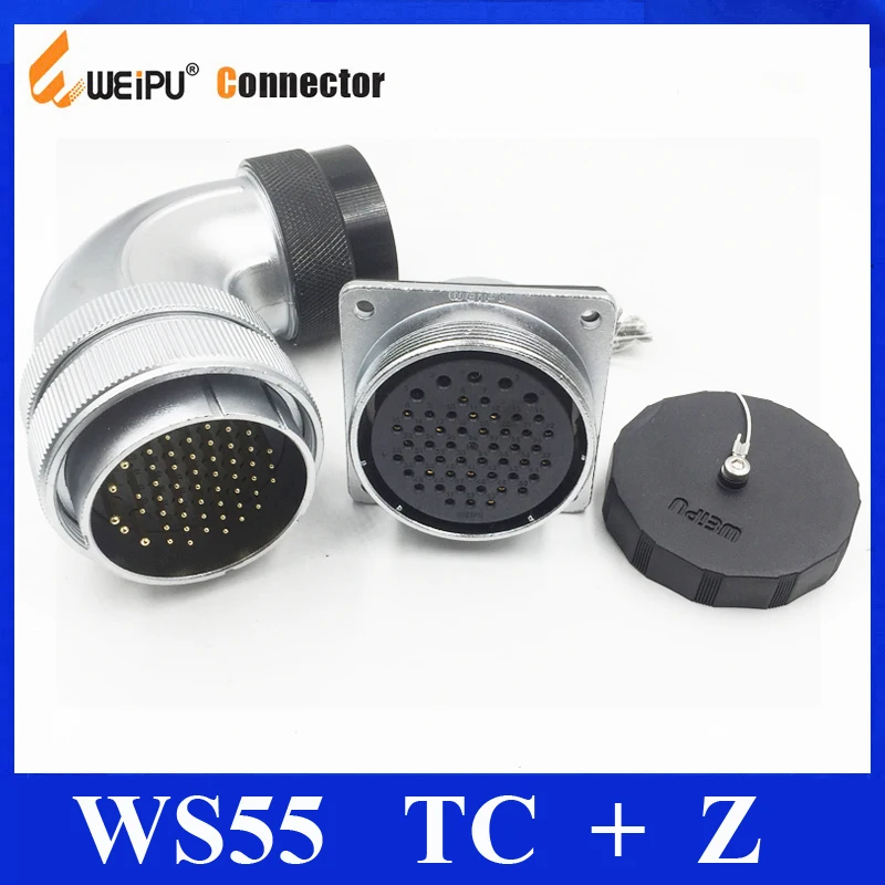 Оригинальные разъемы Weipu WS55 TC + Z 4 7 40 53 61 Pin угловой пластиковый шланг штекер