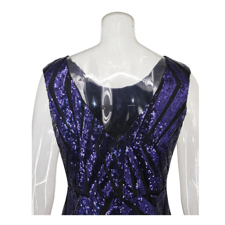 Голубое коктейльное платье Skyyue без рукавов с блестками модель 2019 года | Свадьбы и