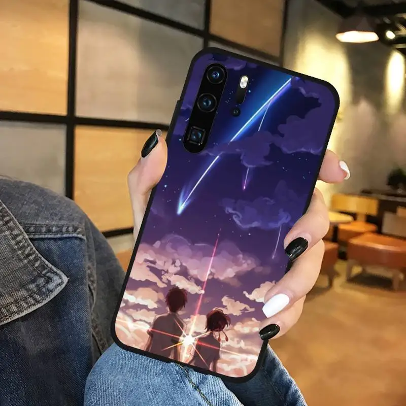 

Japanese Anime Your Name Phone Case Funda For Huawei P9 P10 P20 P30 Lite 2016 2017 2019 plus pro P smart