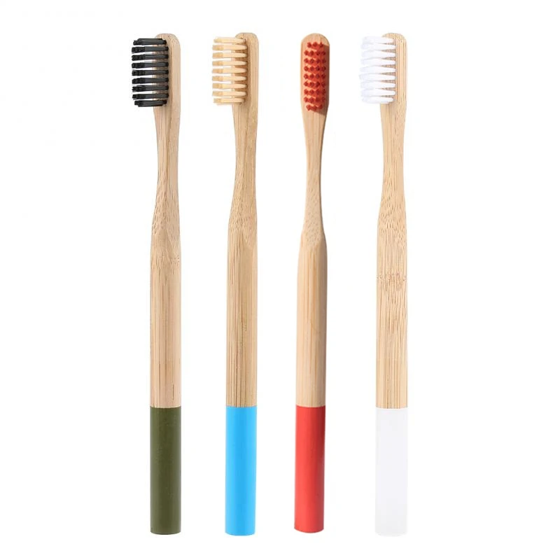 4/2 шт. натурального бамбука Зубная щётка es зубные щетки с мягкой щетиной для