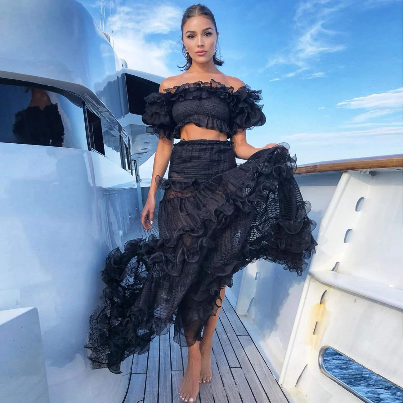 

Длинная юбка из тюля, женская одежда, длинные юбки, плиссированная юбка, женская одежда, черная юбка с завышенной талией, винтажная повседне...