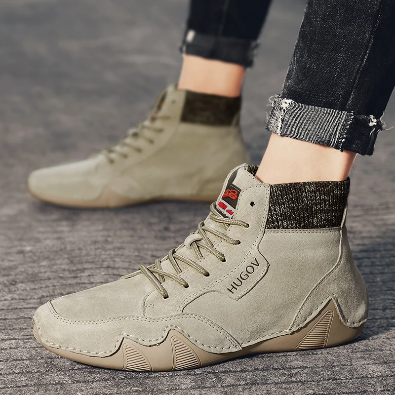 

New Men Casual Shoes High Quality Leather Fashion Men Shoes Handmade Vintage Loafers Flats Driving Shoes Men's Outdoor Sneakers