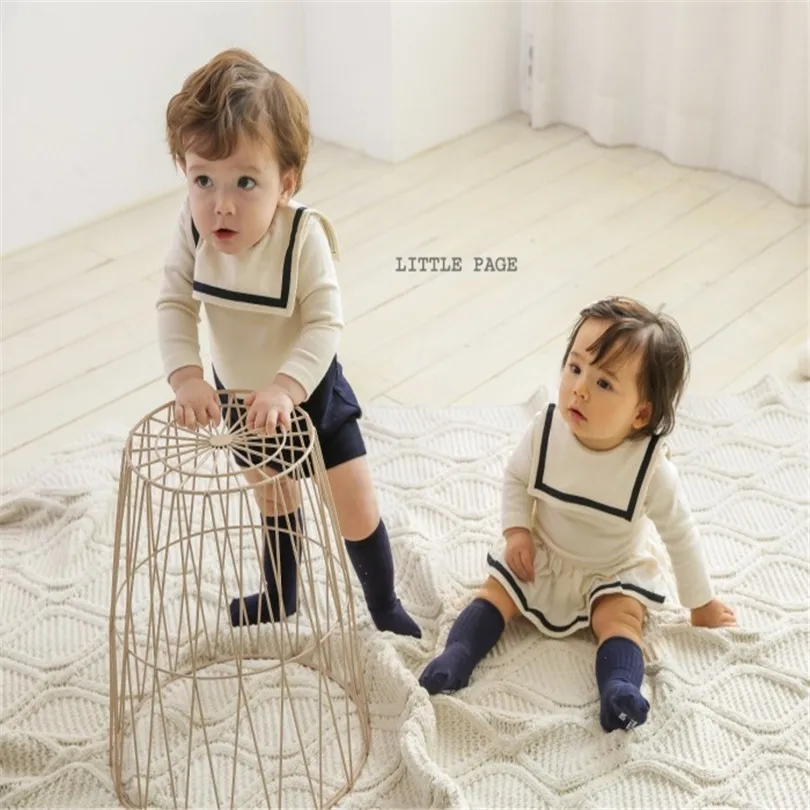 Детский комбинезон костюм для новорожденных брата сестры подходящая одежда