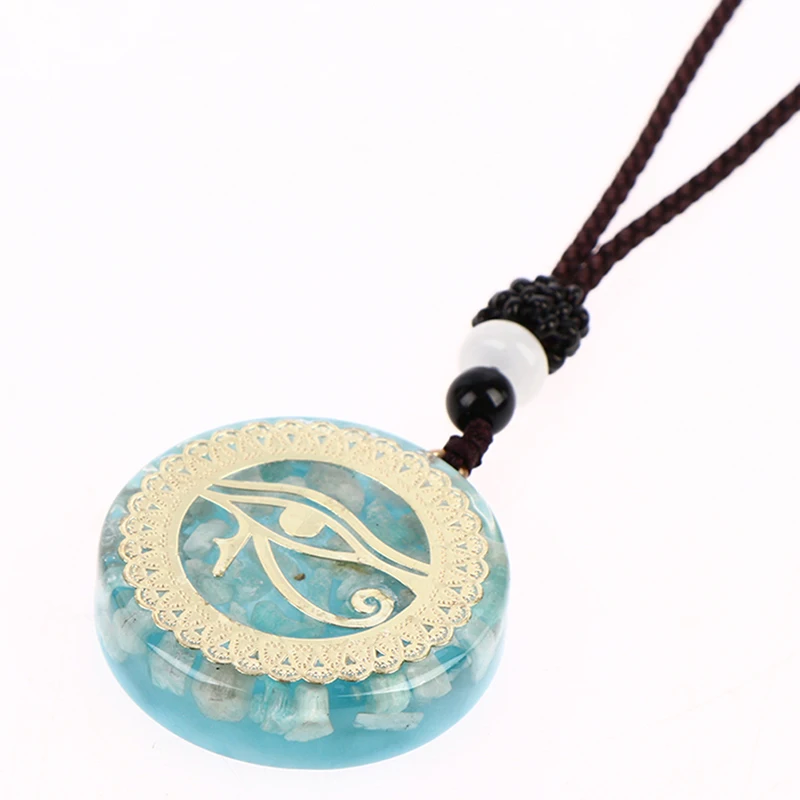 

1 шт. подвеска Orgonite Energy Orgone ожерельлье из амазонита Horus Eye All-See Eyes