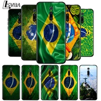 brazil brazilian flags silicone cover for redmi 9c 9t 9i 9at 9a 9 8a 8 7a 7 6a 6 5 a 4x prime pro plus black soft phone case