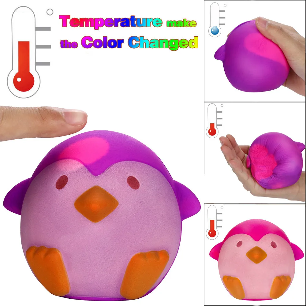 

Squishy Toy Temperature Color Change Squishies Penguin Slow Rising Scented Reliever Stress Decompression Toys Gift игрушки 5*