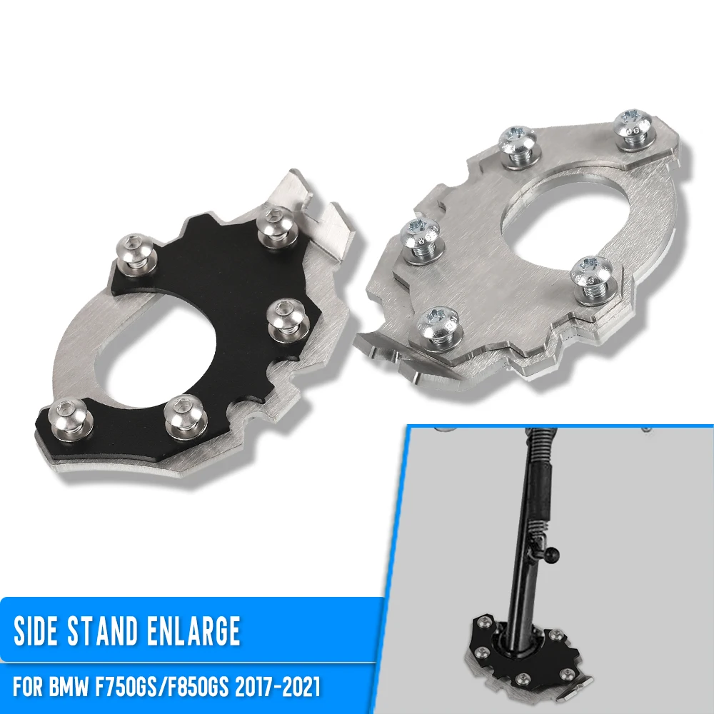 

For BMW F850GS F750 F850 GS F 850 GS 2018 2019 2020 2021 Motorcycle Stainless steel Kickstand Pad Side Stand Enlarger Plate Pad