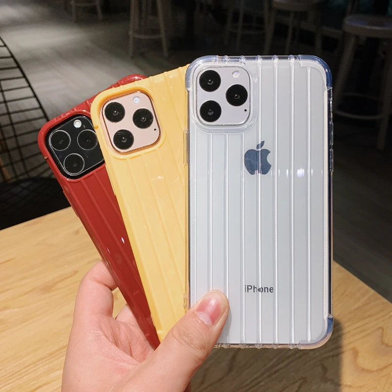 3D Suitcase Trunk Soft Silicone Transparent TPU Armor Case Cover For Apple iPhone 6 6s 7 8 Plus X XS XR 11 Pro Max Coque Fundas | Мобильные