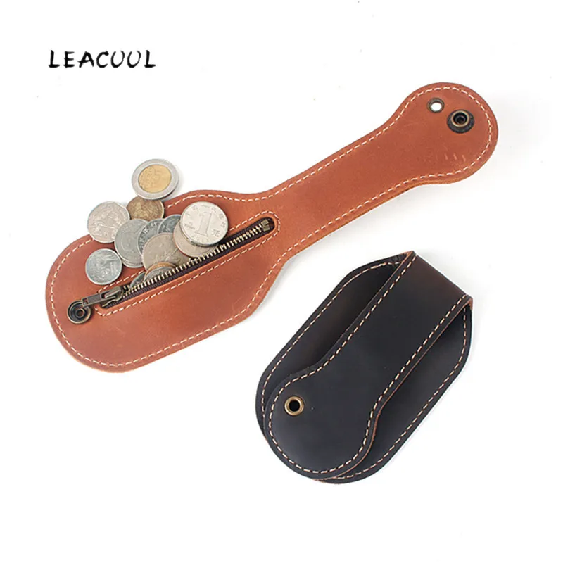 

Boston Racket Gryene Jack Sap Genuine Leather Coin Purse Bag Cowhide Pocket Pouch Self Defense Multi Function EDC Tool