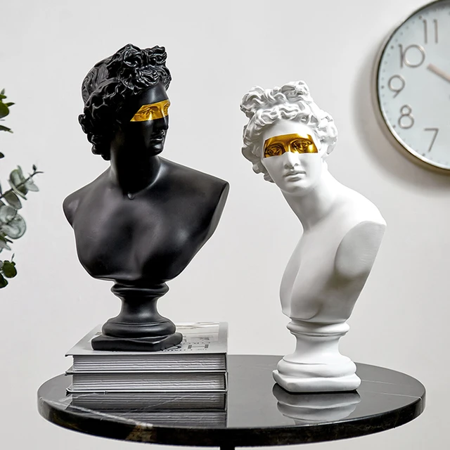Apollo Resin Statues decorative David Head Sculpture Figurine Nordic Decoration Home Accessories Sketch Practice Model Art Gift