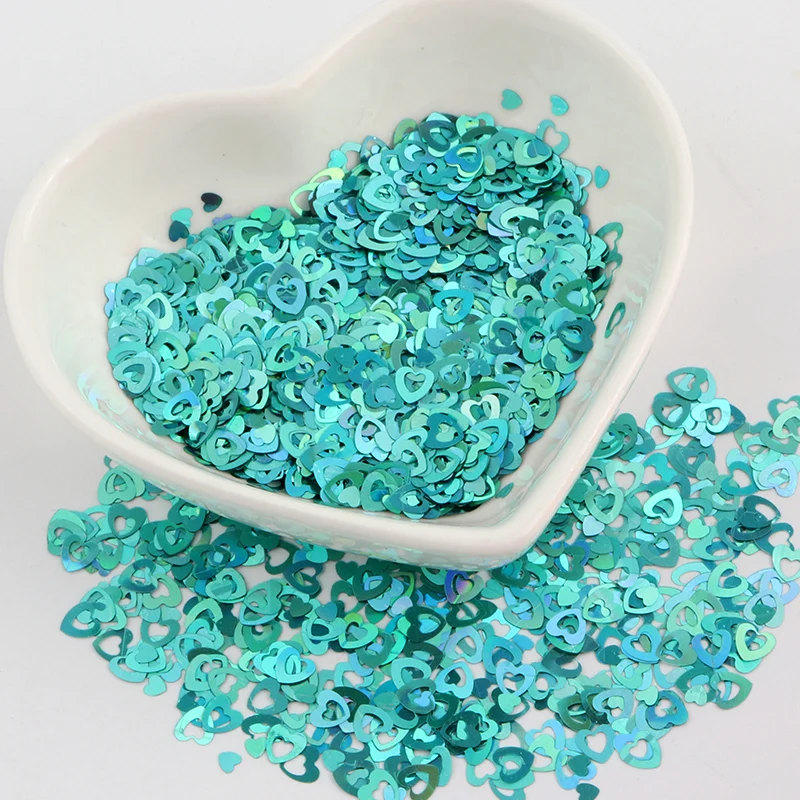 Мерцающие блестки Блестящие Блестки милое сердце хлопья 3D пайетки для ногтей