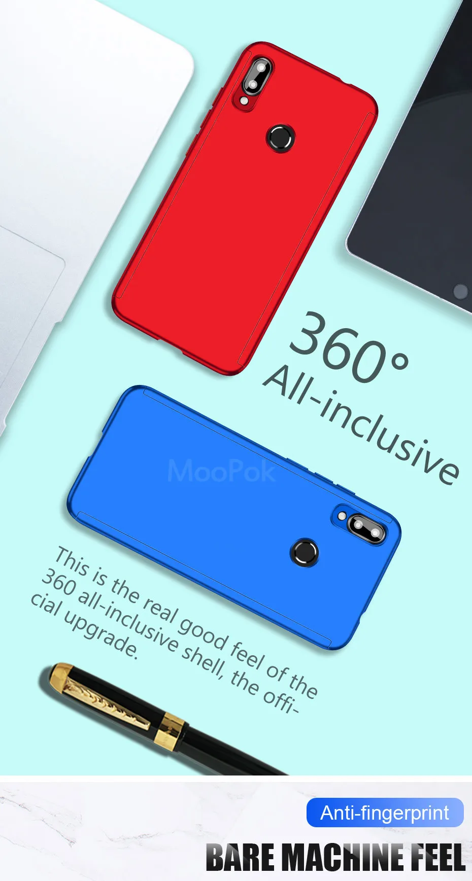 Moopok 360 Полный чехол для телефона Xiaomi Redmi Note 7 6 5 Pro 5A защитный чехол для Redmi 7A 6A K20 Pro 5 Plus чехлы