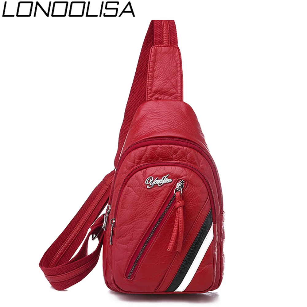 Новая повседневная женская нагрудная сумка в полоску высококачественные мягкие