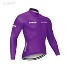 Трикотажная футболка Strava мужская с длинным рукавом, дышащая одежда для езды на велосипеде, одежда для горных велосипедов, 2019