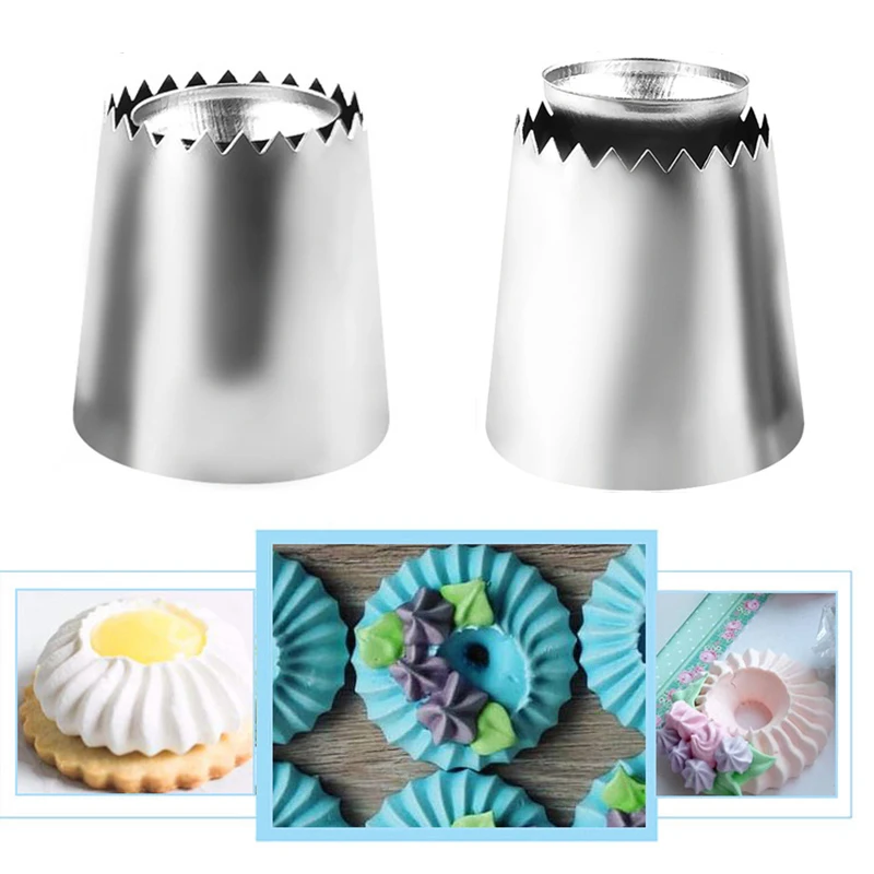

Promotio Sultan tube Icing Piping Nozzles 40mm 45mm Cookie Biscuit Russian Ice Cream Pastry Tips Cake Mold Cake Decorating Tools
