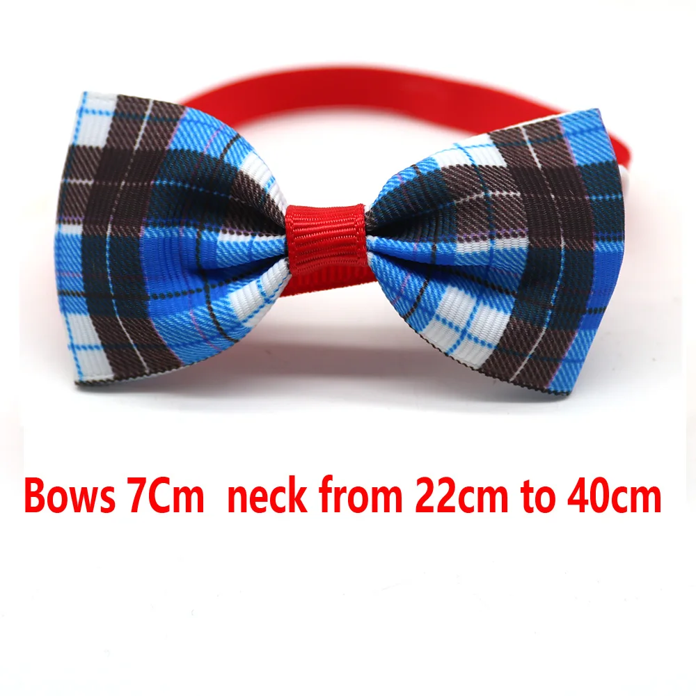 50pcs Dog Cat Bow Ties&ampBowtie Adjustable Classic Plaid Ribbon Collar Accessories Pet Supplies | Дом и сад