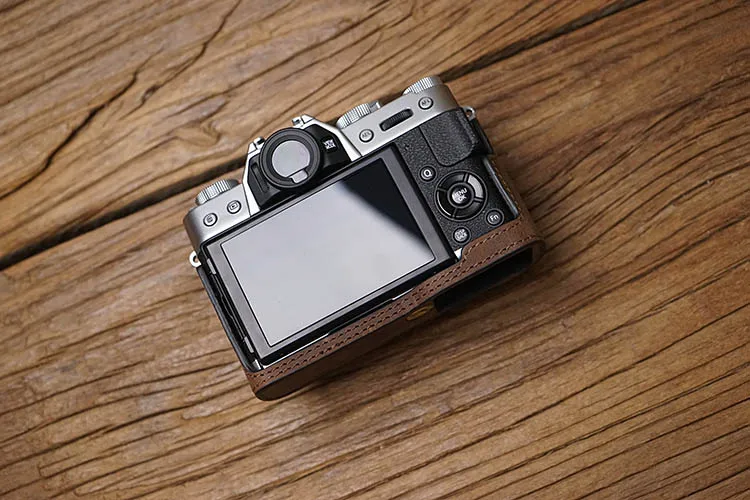 AYdgcam ручной работы из натуральной кожи чехол для камеры Fuji Fujifilm XT10 XT20 XT30 видео половина сумка Ретро Винтаж нижний чехол
