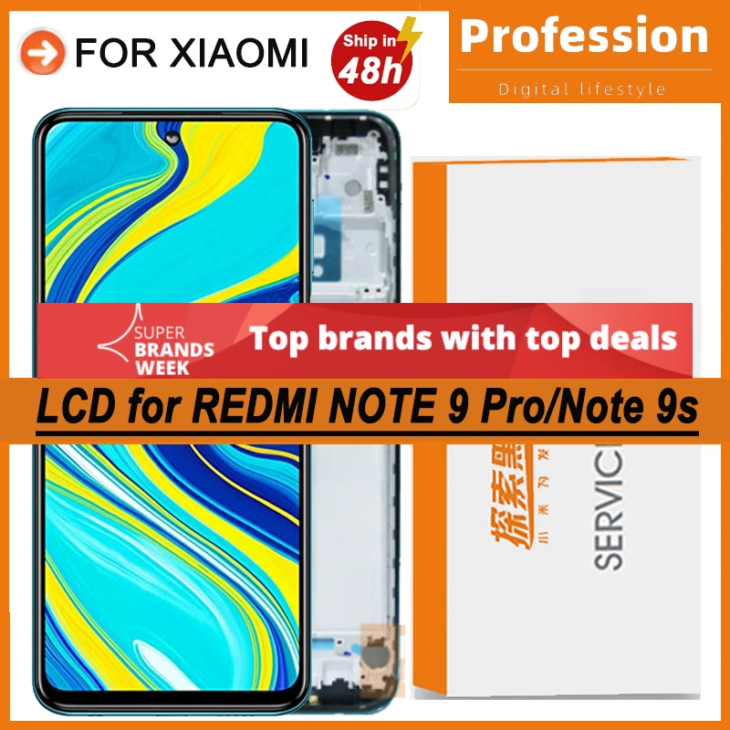 100% Оригинальный 6 67 ''IPS дисплей для Xiaomi Redmi Note 9 Pro ЖК сенсорный экран 9s