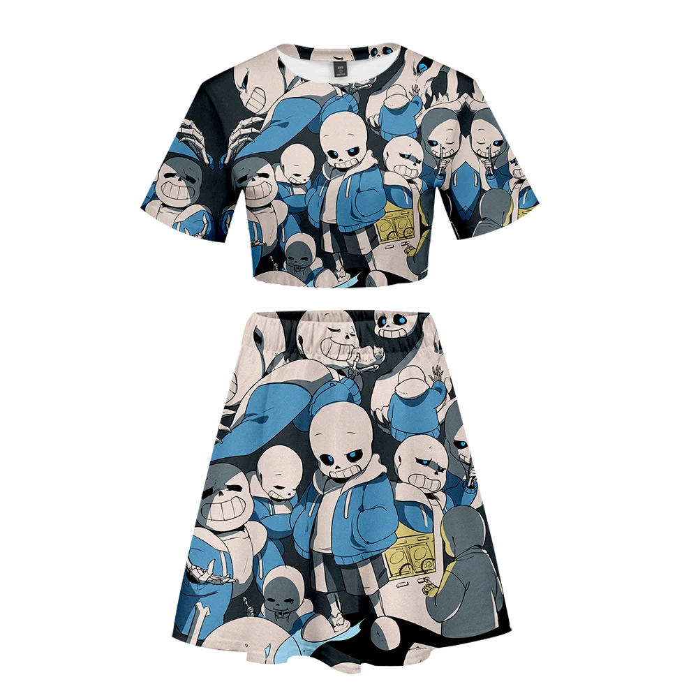 Комплект для ролевых игр Undertale Модный комплект из двух частей Женская Летняя мода