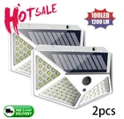 Сад 100 светодиодный солнечный светильник движения PIR Сенсор светодиодный солнечный светильник на солнечной батарее от солнца светильник Водонепроницаемый для наружной стены уличный Декор