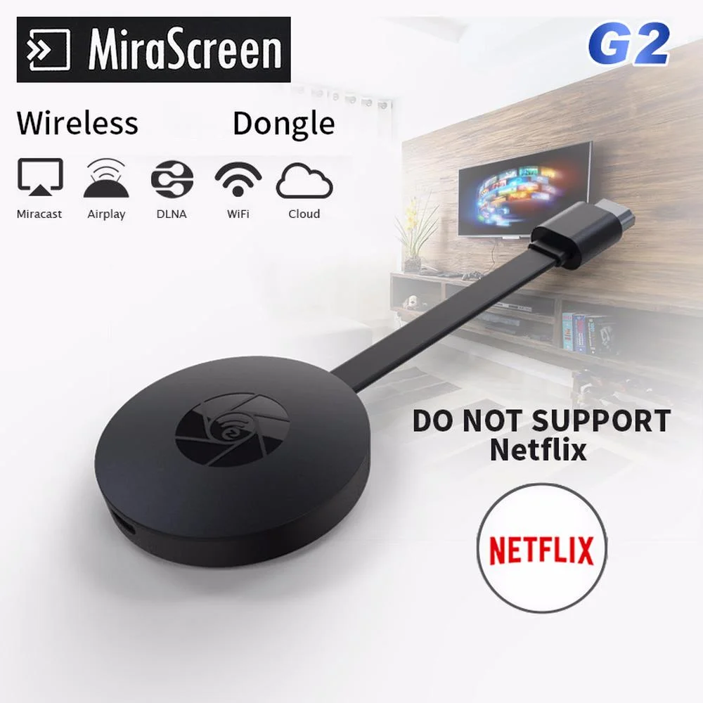 

G2 WiFi MiraScreen TV Stick HDMI-compatible Anycast Miracast DLNA Airplay Display Receiver Dongle Support Windows Andriod Ios