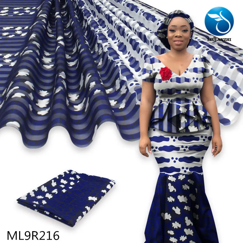 

LIULANZHI ribbon organza fabric african sewing new design 4 yards+ 2 yard silk wax satin style ribbon organza fabric ML9R201-230