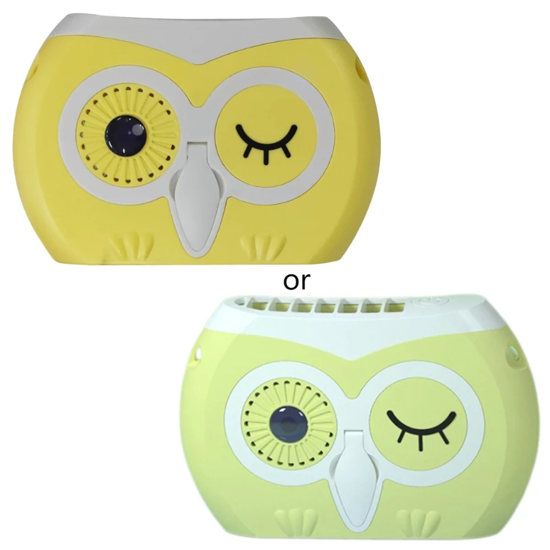 

Подвесной шейный вентилятор Owl, 3 скорости, Регулируемый USB Перезаряжаемый охлаждающий вентилятор с шейным ободом, кондиционер N0PF