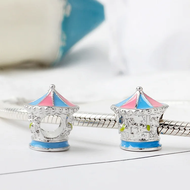 Европейские DIY лошадь карусель эмалированные подвески бусины подходят для