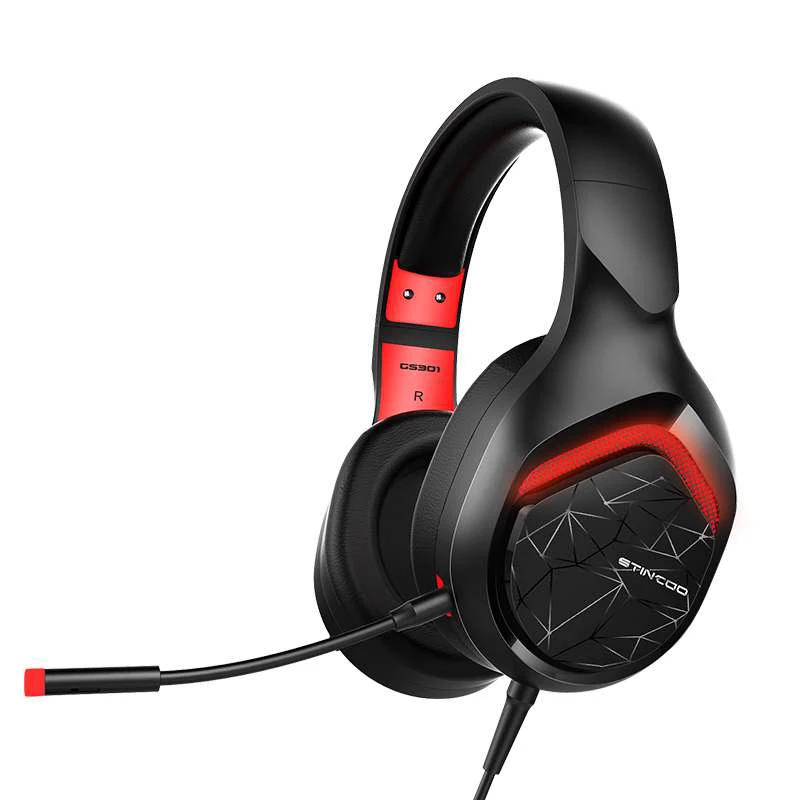 

GS301 Gaming Headset 7.1 Surround Sound Stereo Overhead Headphones USB Breathing LED Light PC PS4 Gamer With Microphone