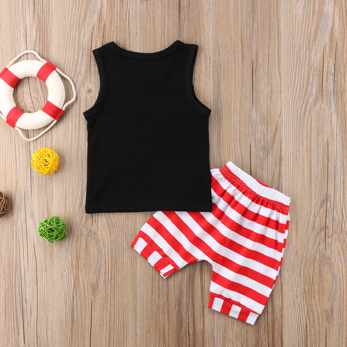 

Newborn Toddler Kids Baby boys Outfits T-shirt Tops+Striped Pants Clothes set