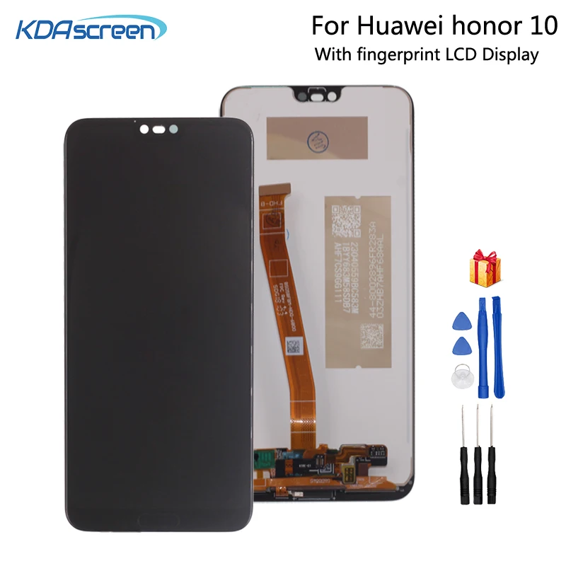 Оригинальный ЖК-дисплей для HUAWEI Honor 10 сенсорный экран со сканером отпечатков