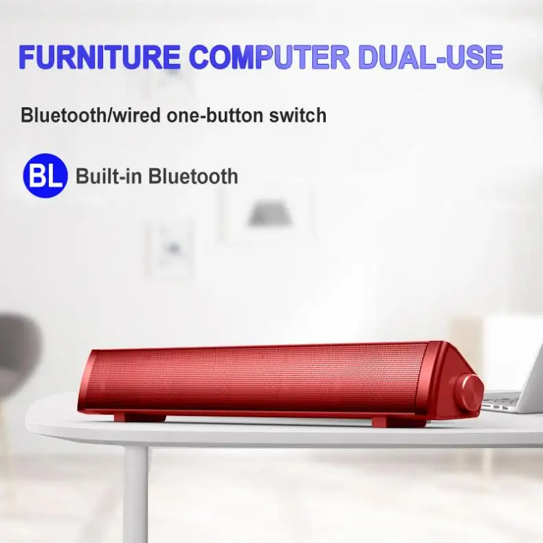 SADA Bluetooth-совместимые звуковые панели динамик компьютерная полоса с 2 блоками