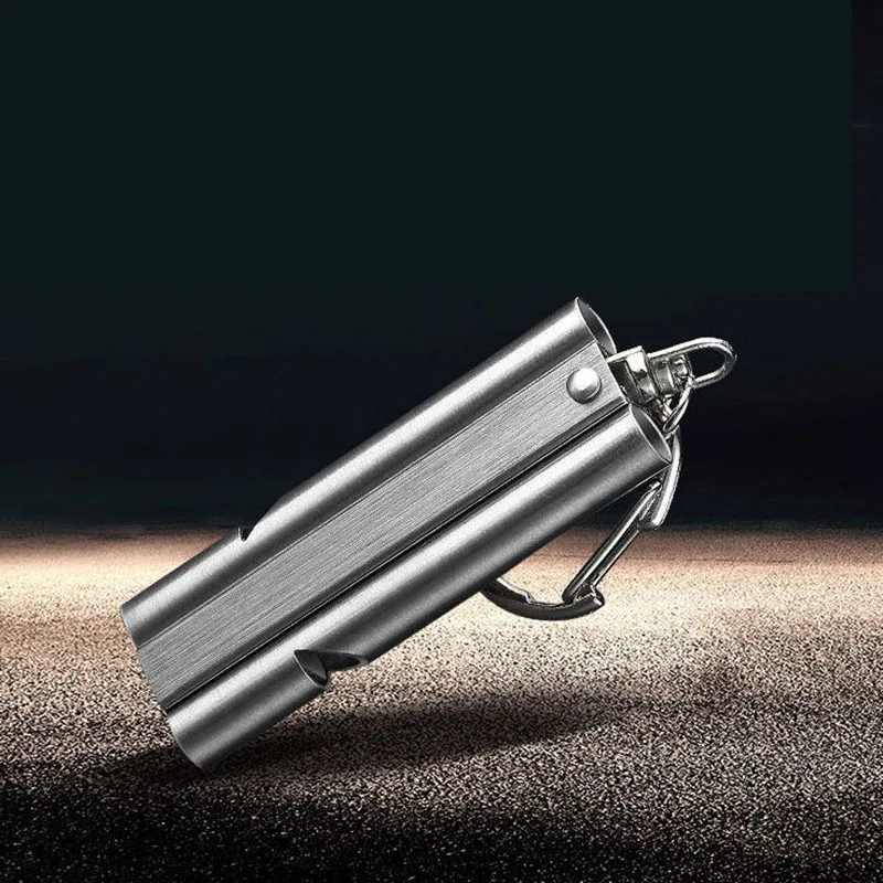 Двойной свисток для выживания из нержавеющей стали 304 портативный безопасный