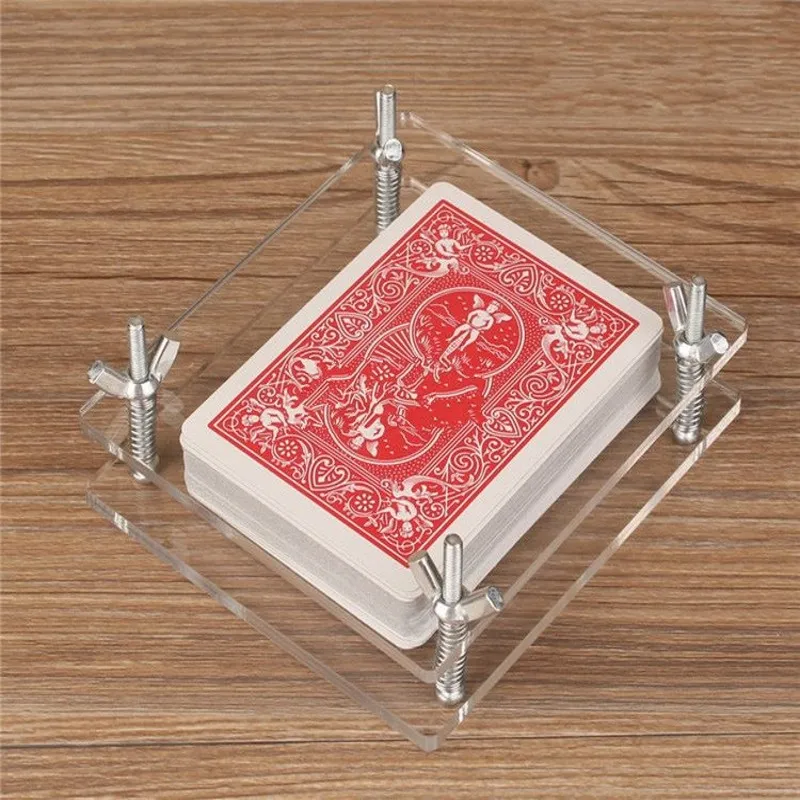 Crystal Card Press,Crystal Card Flatten Restore Deformation(not include playing card, magic tricks accessory,gimmick