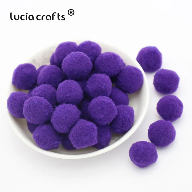Lucia Crafts 50 шт./лот 20 мм разноцветные варианты помпон DIY Свадебные украшения Аксессуары для кукол J0801 - Цвет: Color 32  50pcs