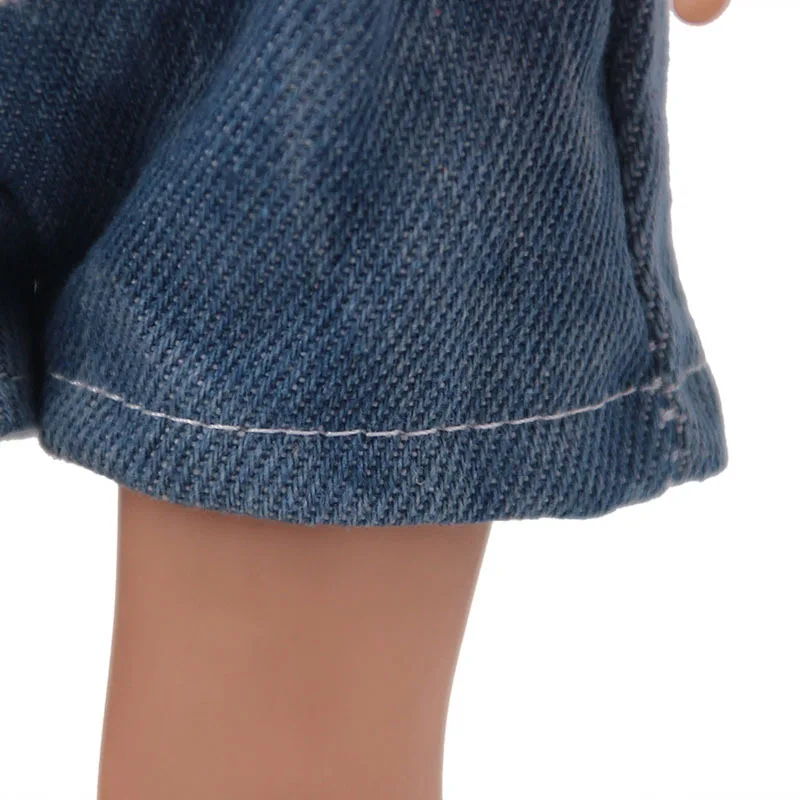 

New Dot T-shirt + Cowboy Shorts Doll Clothes Fit 14.5 Inch Wellie Wisher Doll & 43cm FAMOSA Nancy Doll For Girl's Toy Gifts