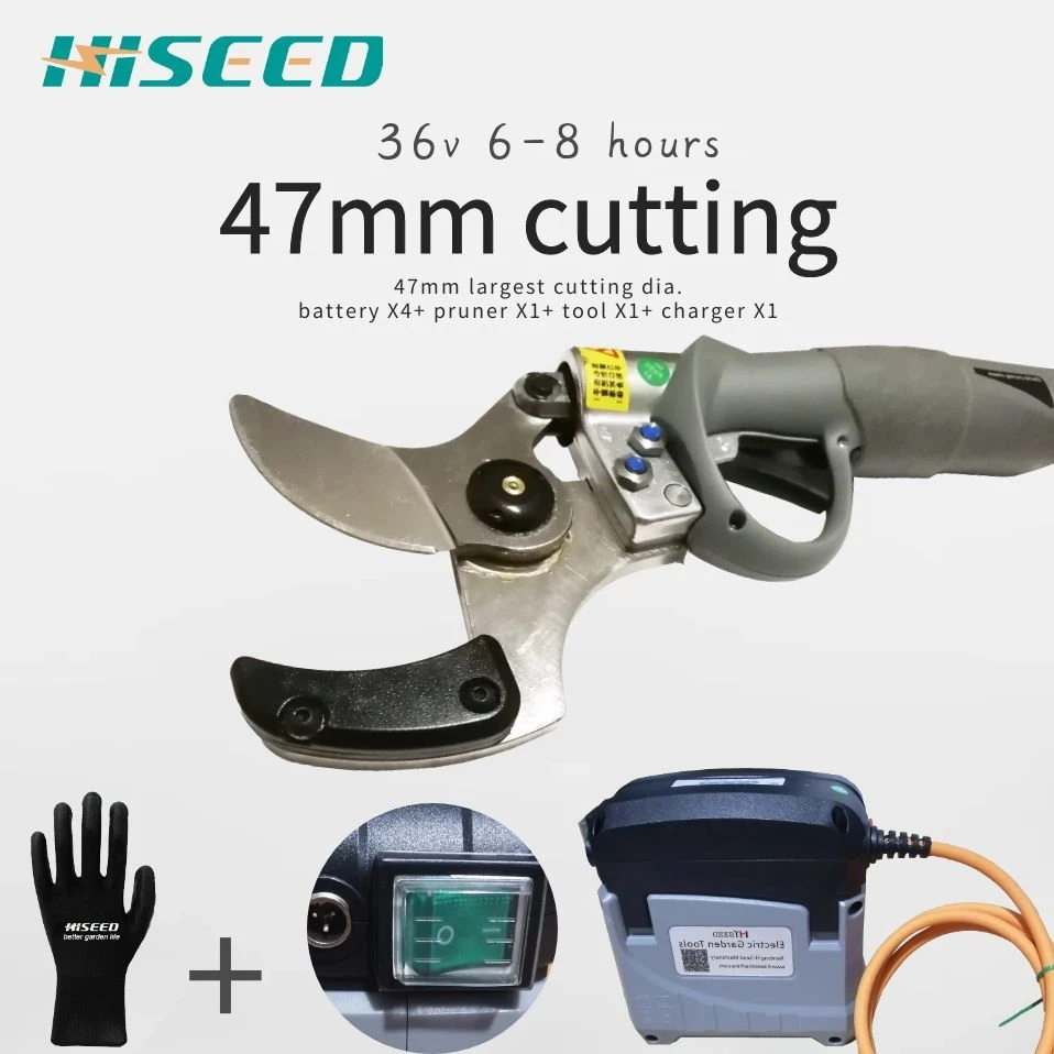 

45mm Cutting Diameter Lithium Ion Battery Powered Garden Electric Pruning Shears Orchard Branch Trimming Scissors
