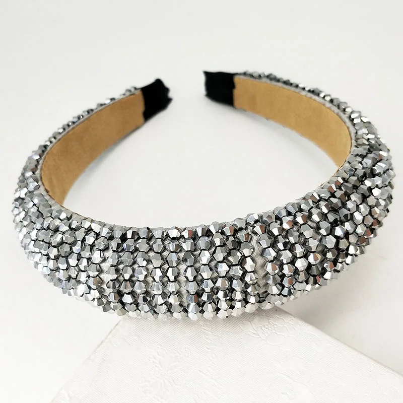 Женские разноцветные стразы в стиле барокко толстые резинки для волос с