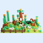 Крупные строительные блоки сделай сам, набор строительных блоков для животных на ферме, аксессуары, совместимые с брендами, кирпичи, игрушки для детей, подарок