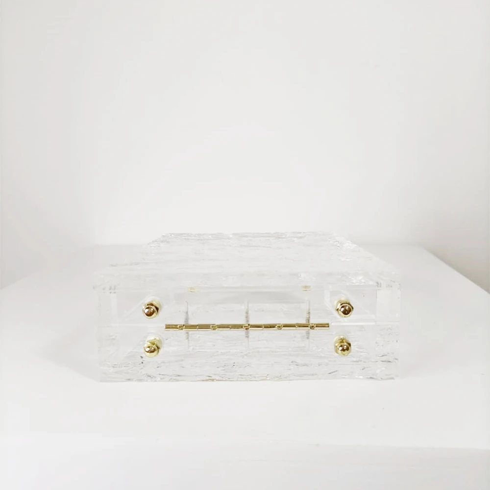 НОВАЯ шикарная прозрачная сумка-тоут однотонная акриловая вечерняя сумка