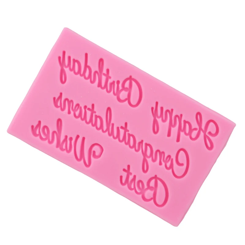 Буквы помадка плесень торт границы силиконовая для шоколадных конфет полимерная