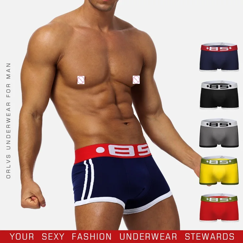 

Men Cotton Soft Underwear Boxers Low Waist Underpants Comfortable Sexy Men Shorts