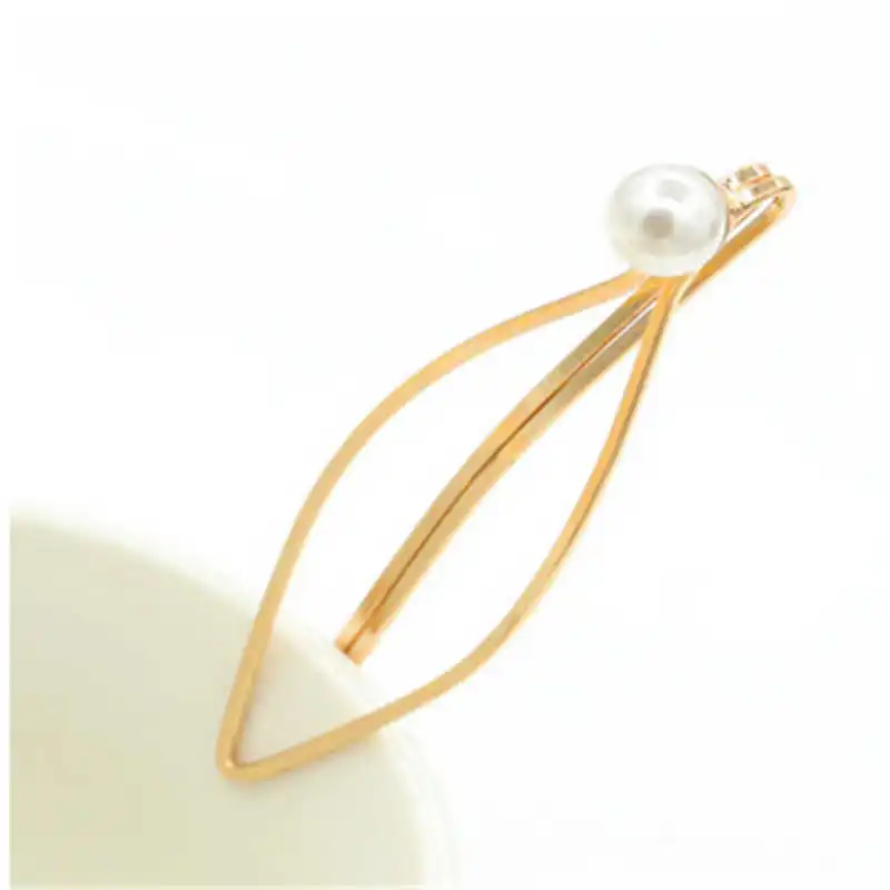 

Vintage Pearl Leaf Hair Accessories Jewelry 2PCS Clip Hairband Comb Bobb Pin Barrette Hairpin Women
