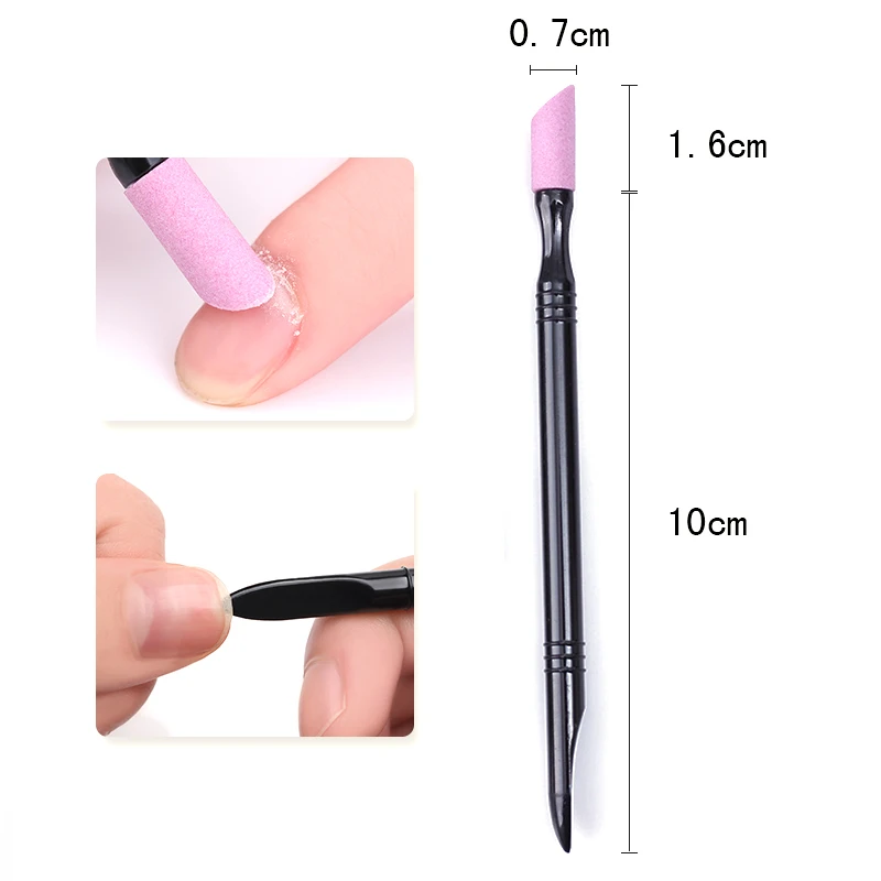 Skin Pusher Trimmer Ногтей кутикулы Pusher Нержавеющая сталь Радуга для снятия Clipper Нипер ножницами Вилы Маникюр Титан педикюр Дизайн ногтей Макияж инструмент - Цвет: Skin Pusher Trimmer